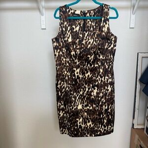 Alyx Brown and Cream Animal Print Mini Dress